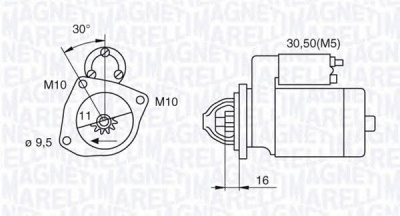 MAGNETI MARELLI 063280029010 -  Стартер